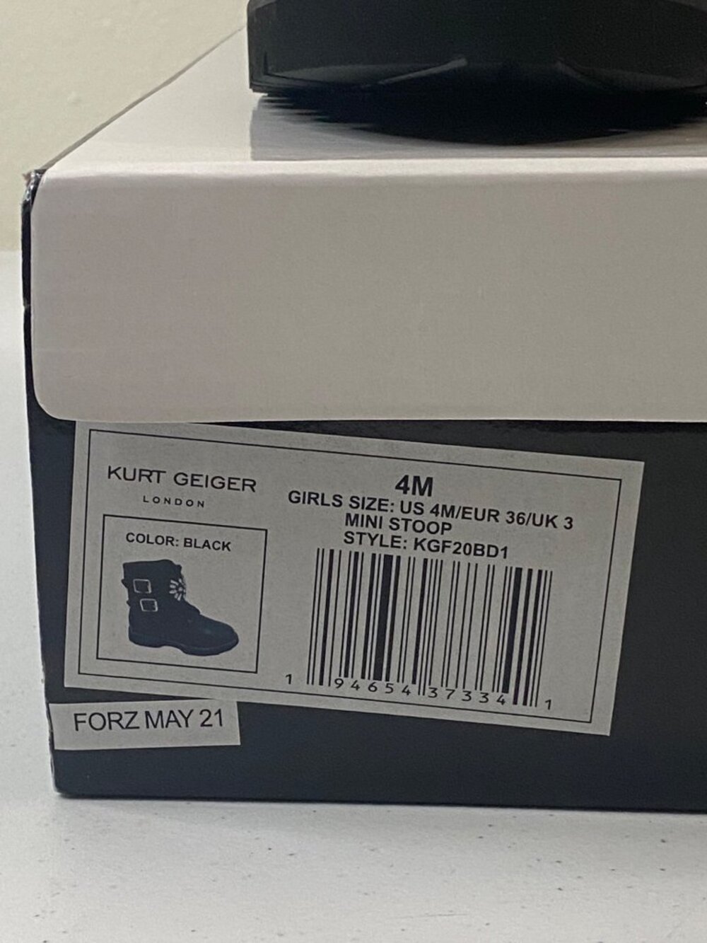 NWT Kurt Geiger London Stoop Boot - Little Girls / Big Girls - Black / Size 4M - Picture 9 of 16